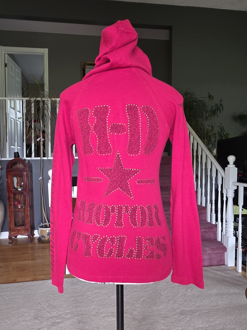 Harley-Davidson Red Studded Hoodie